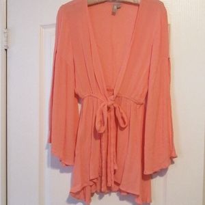 Asos coral beach cover up